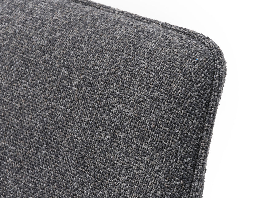 Scaun de dining cu brațe ALMA, tapițerie melange gri închisMobCenter