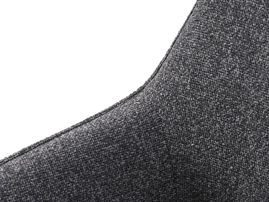 Scaun de dining cu brațe ALMA, tapițerie melange gri închisMobCenter