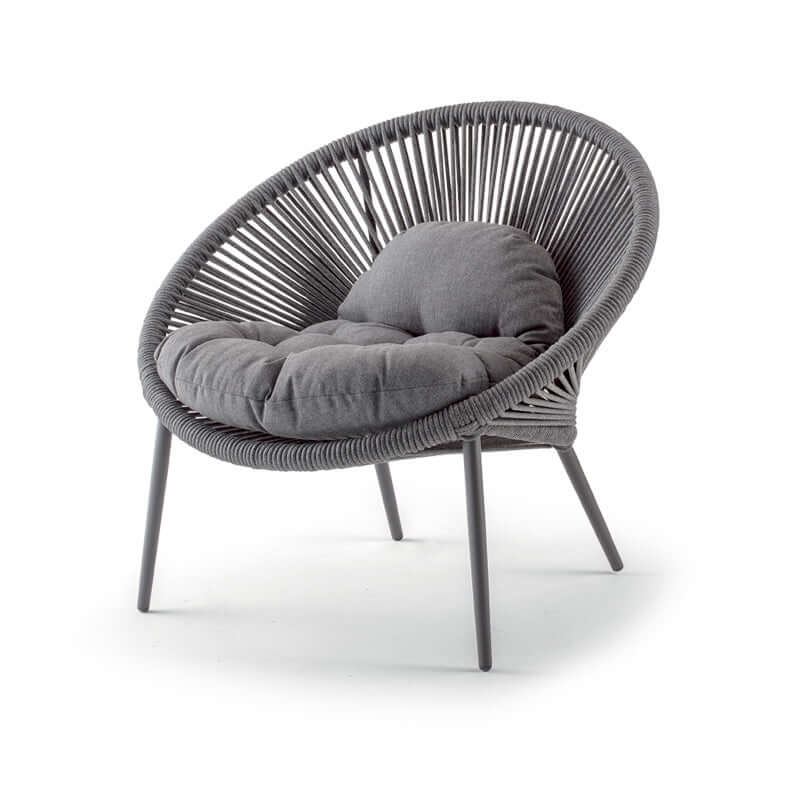 Scaun lounge pentru exterior Nancy antracit – GrattoniMobCenter