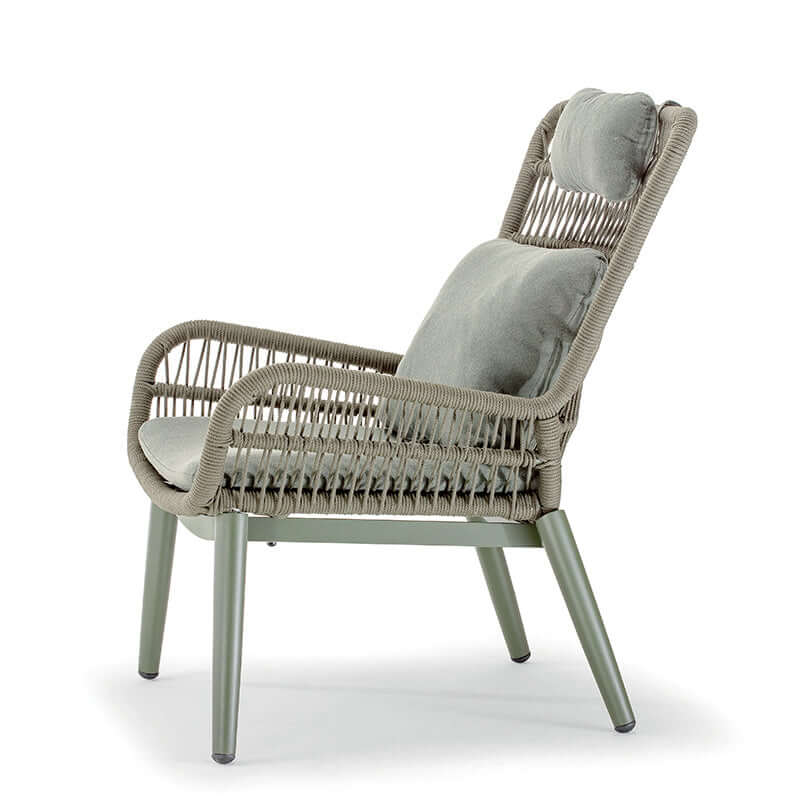 Scaun lounge pentru exterior Tropea verde – GrattoniMobCenter