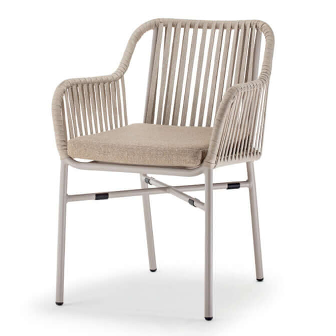 Scaun terasă exterior Beverly nisipiu – GrattoniMobCenter