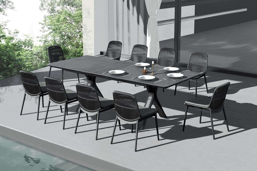 Scaun terasă exterior Como antracit – GrattoniMobCenter