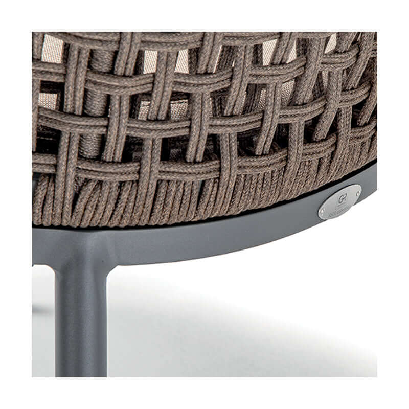 Scaun terasă exterior Cuba antracit/maro – GrattoniMobCenter