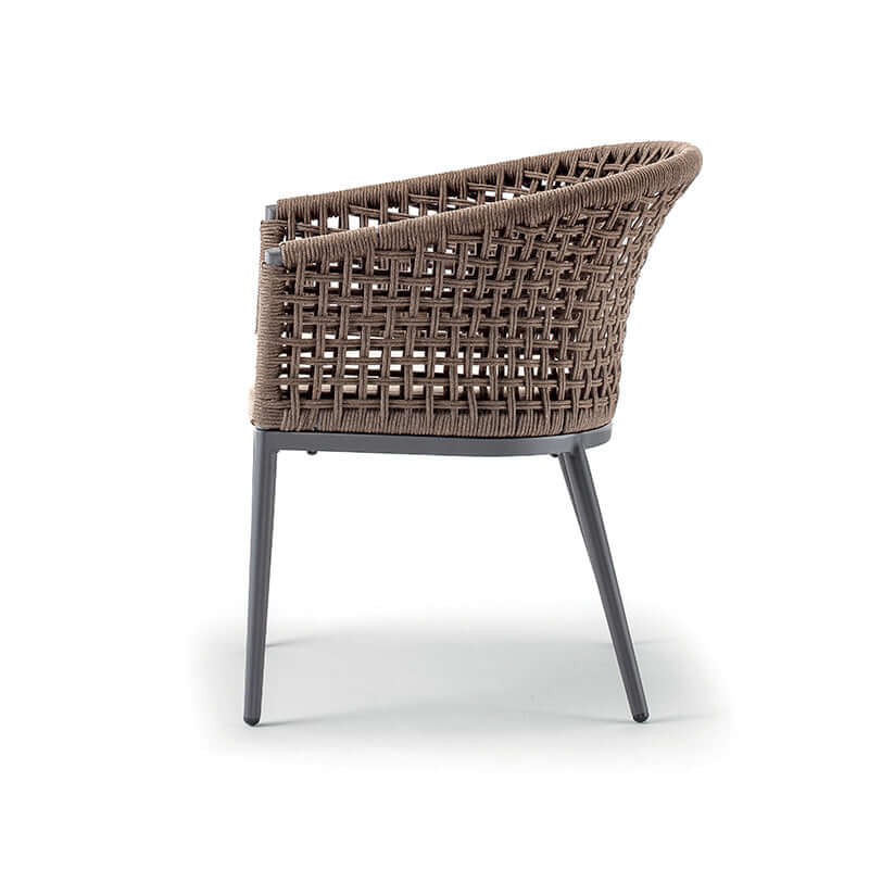 Scaun terasă exterior Cuba antracit/maro – GrattoniMobCenter