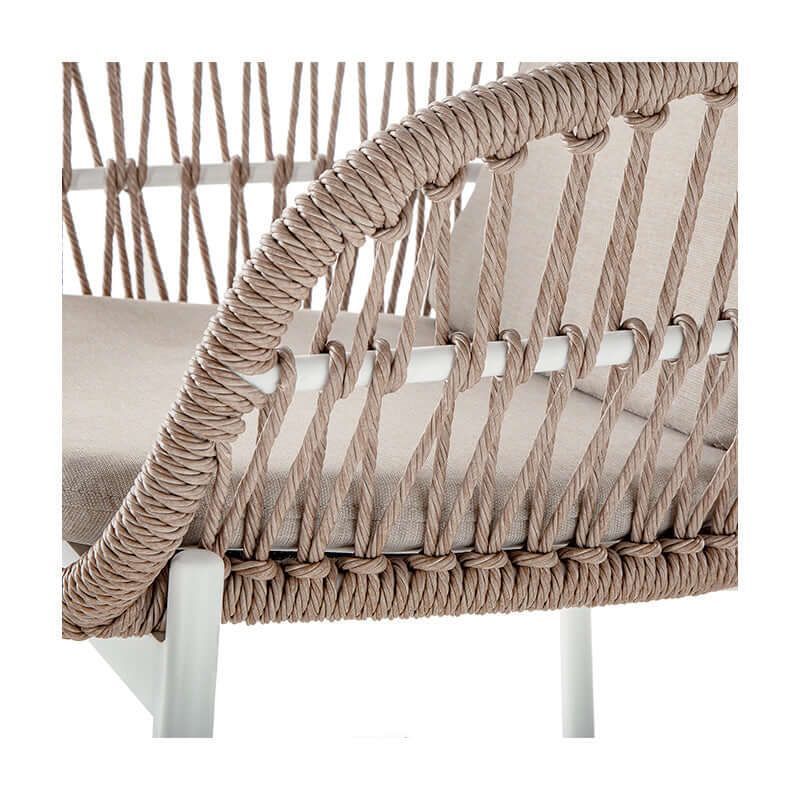 Scaun terasă exterior Elba alb/natural – GrattoniMobCenter