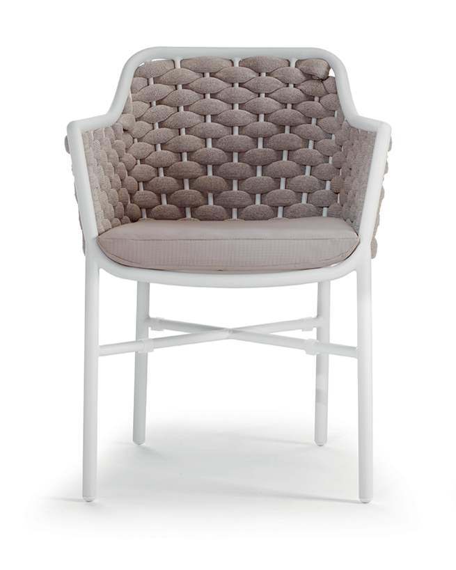 Scaun terasă exterior Panama alb/bej – GrattoniMobCenter