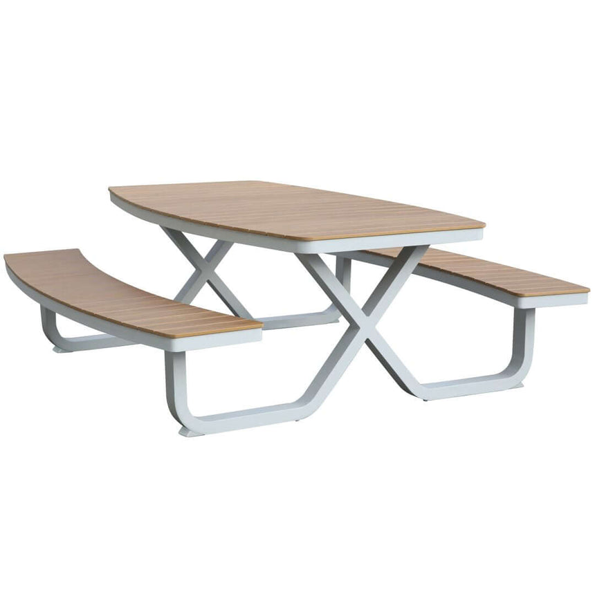 Set de picnic de exterior Troy – culoare alb, design modernMobCenter