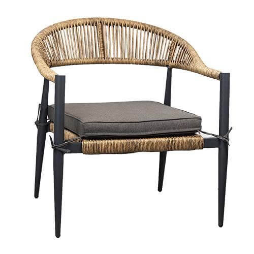 Set lounge de exterior Jonah pentru 4 persoane – antracit și naturMobCenter