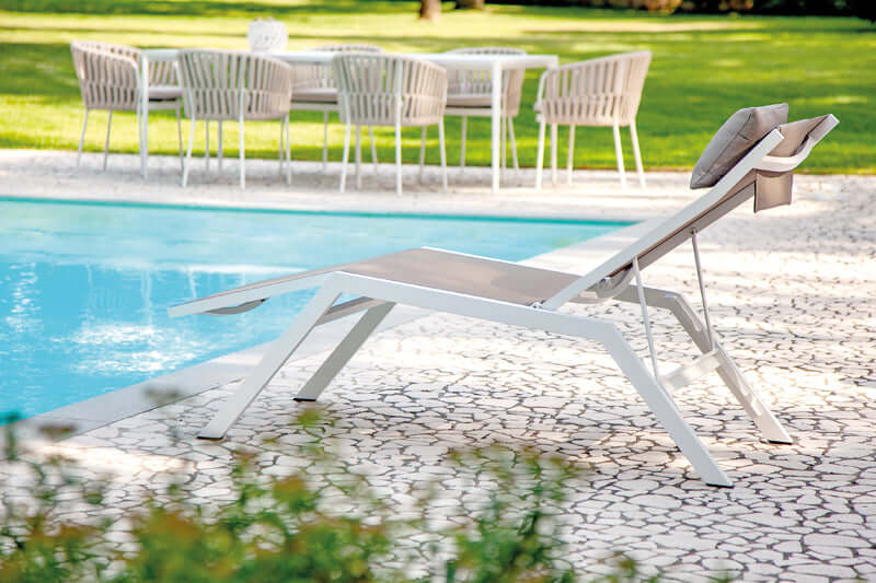 Sezlonguri de gradina Grattoni Acapulco -culoare albMobCenter