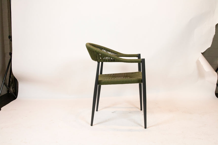 Scaun de terasă Jonah - împletit verde oliv