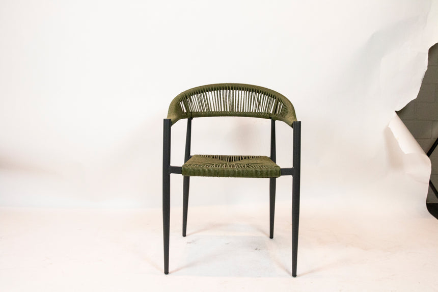 Scaun de terasă Jonah - împletit verde oliv