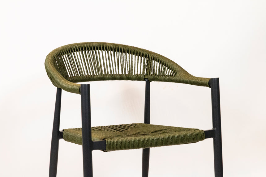Scaun de terasă Jonah - împletit verde oliv