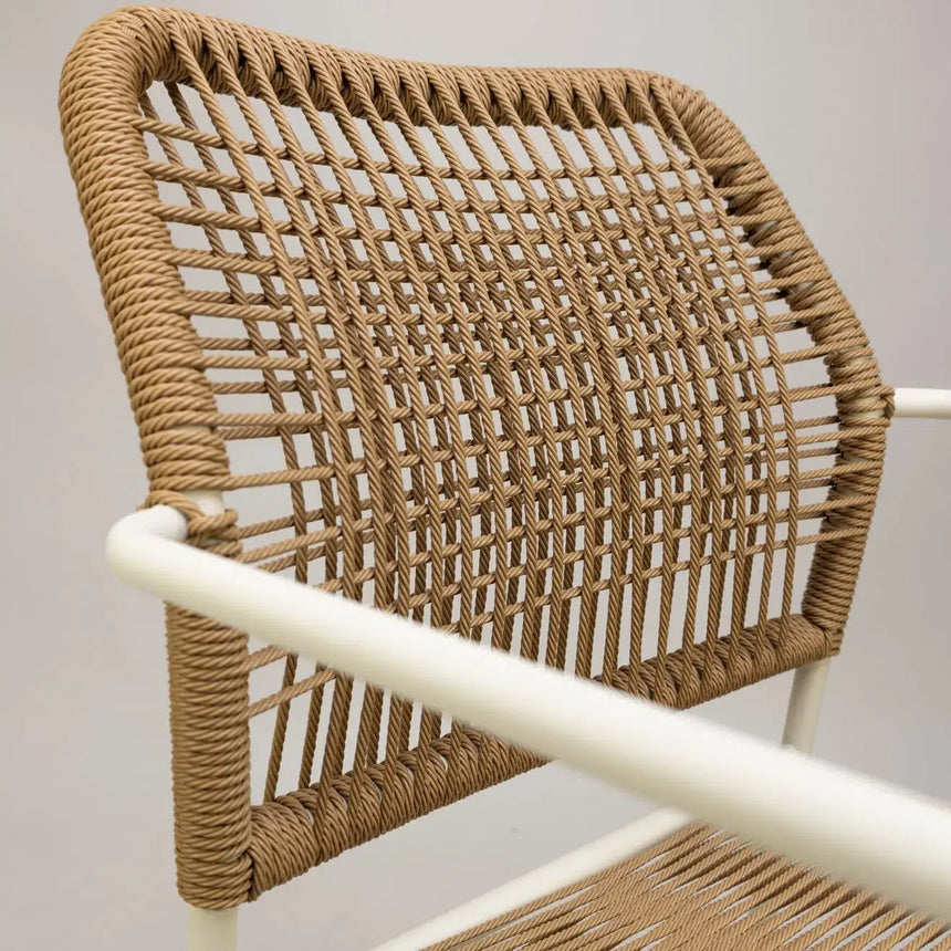 Twist scaun de terasa pentru exterior, culoare naturalMobCenter