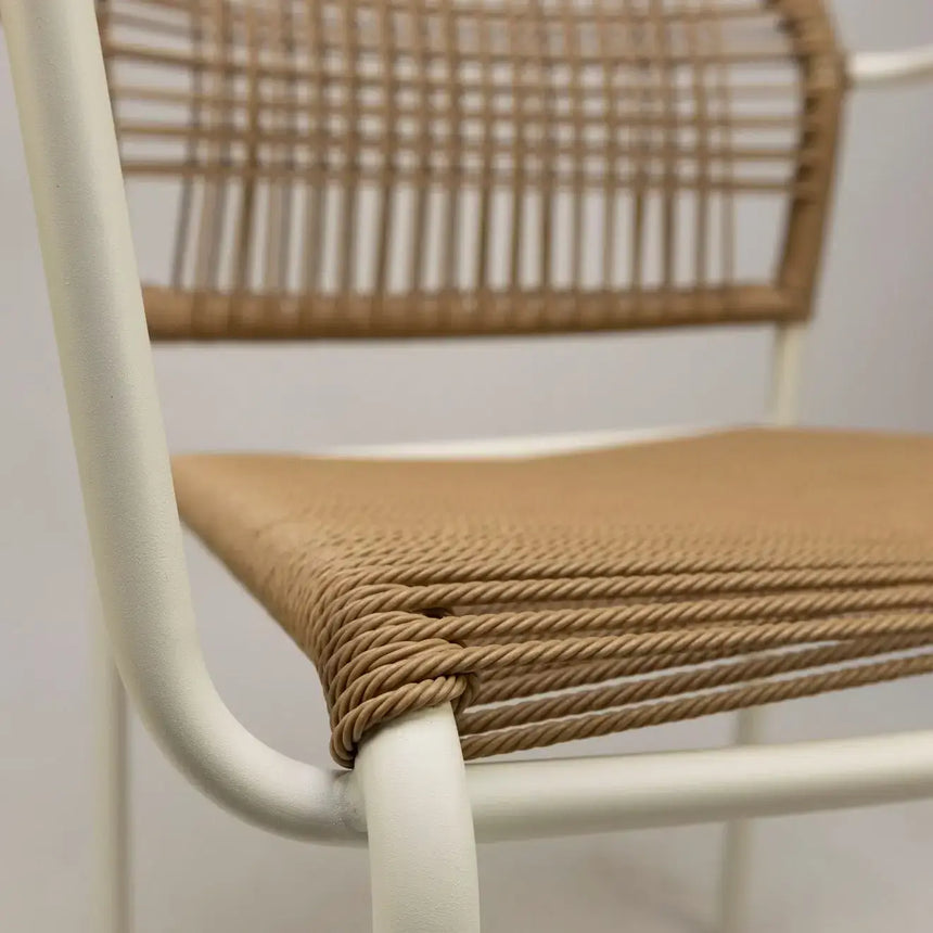 Twist scaun de terasa pentru exterior, culoare naturalMobCenter