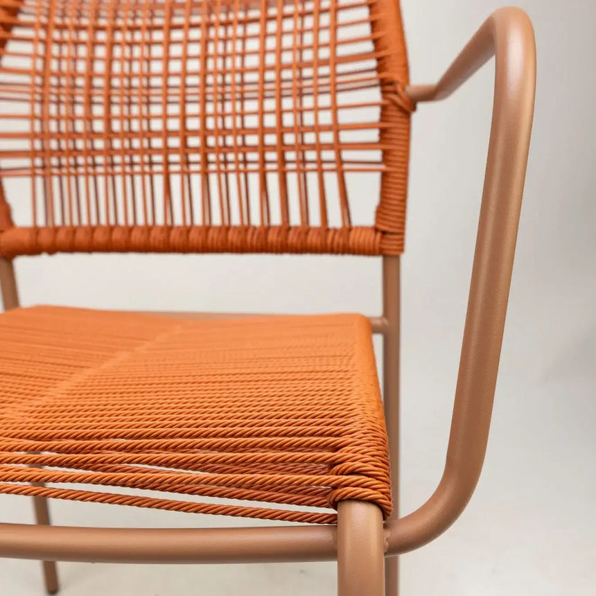 Twist scaun de terasa pentru exterior, culoare portocaliuMobCenter