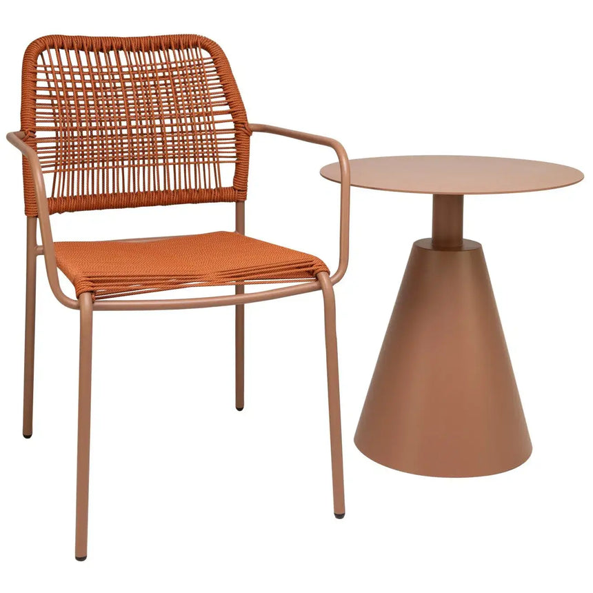 Twist scaun de terasa pentru exterior, culoare portocaliuMobCenter