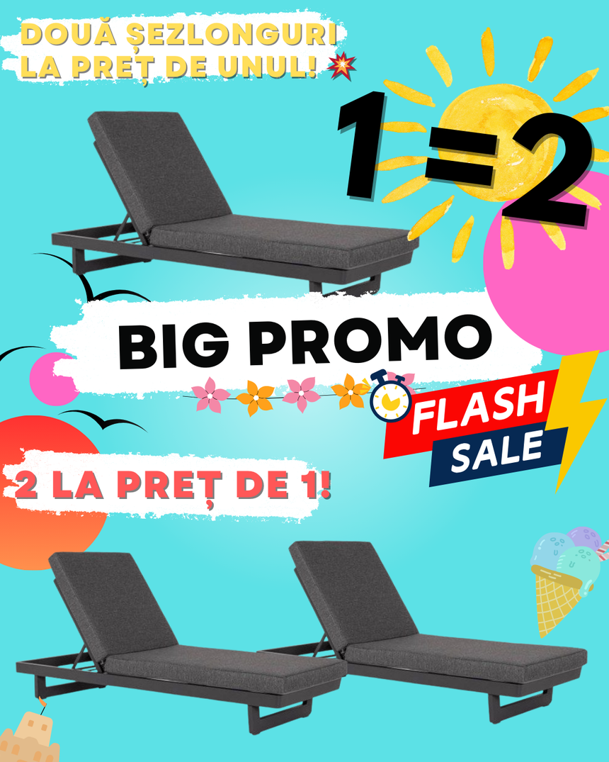 Set de 2 șezlonguri Infinity