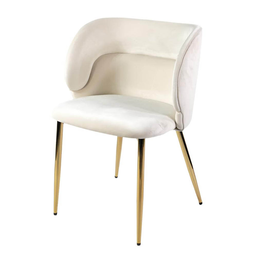 Violet scaun de dining întărit, culoarea cremMobCenter