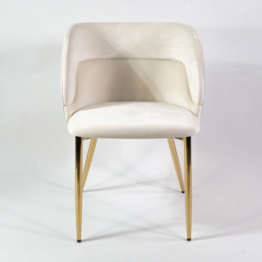 Violet scaun de dining întărit, culoarea cremMobCenter