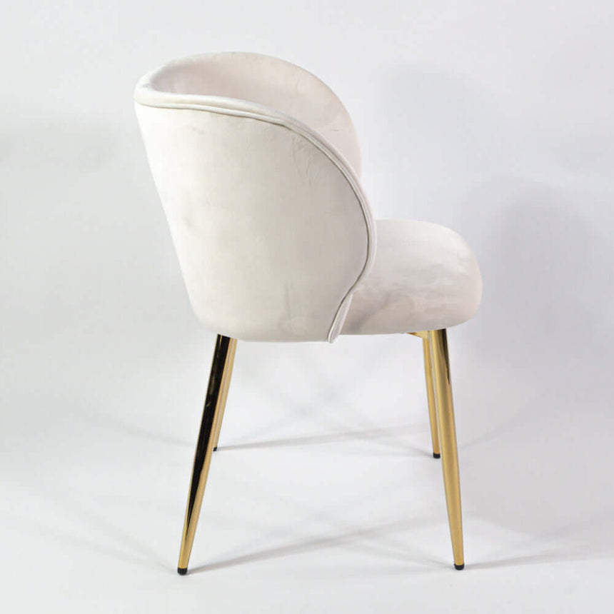 Violet scaun de dining întărit, culoarea cremMobCenter