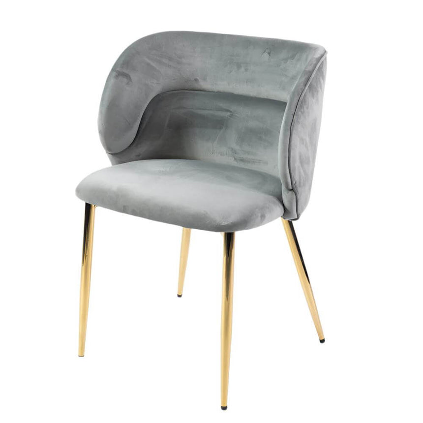 Violet scaun de dining întărit, culoarea griMobCenter