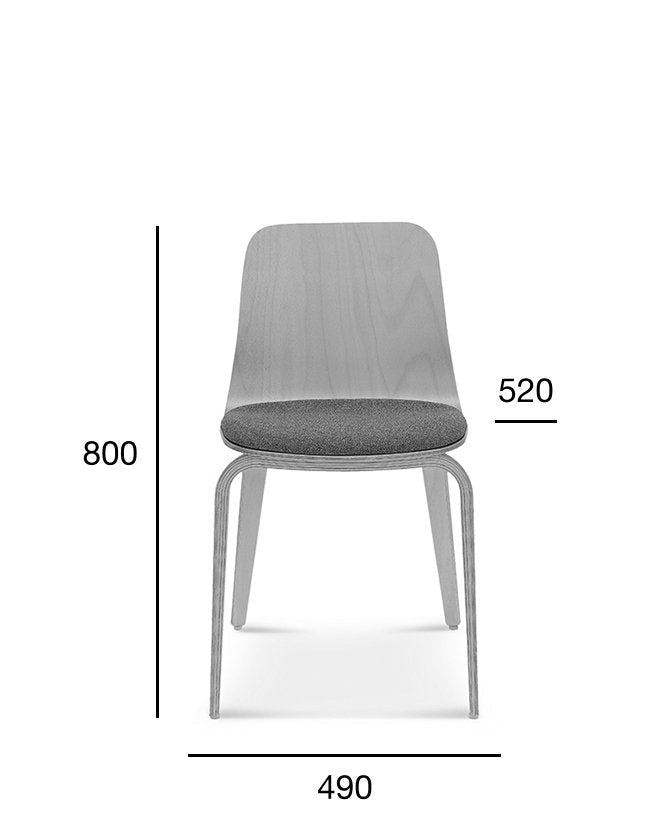 Scaun Fameg Hips A-1802 - șezut tapisat, spătar lemn