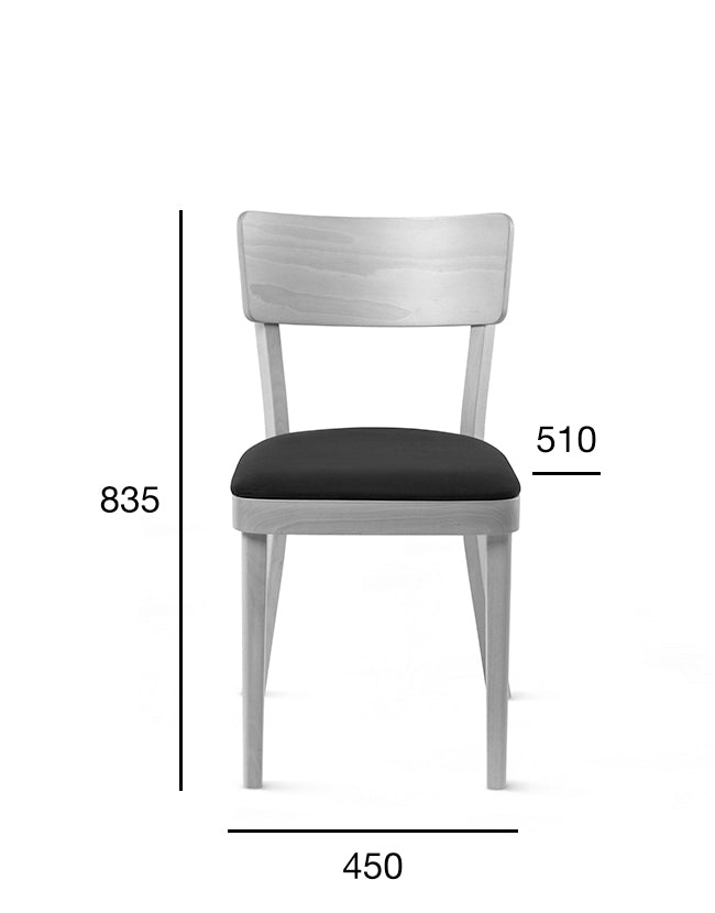 Scaun Fameg Solid A-9449 - șezut tapițat, spătar din lemn