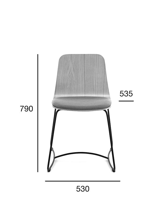 Scaun Fameg Hips AM-1802 - cadru șan metalic, șezut tapițat