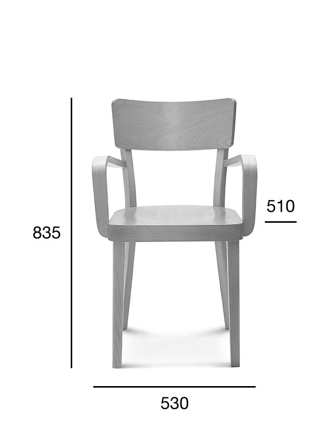 Scaun cu brațe Fameg Solid B-9449 din lemn masiv