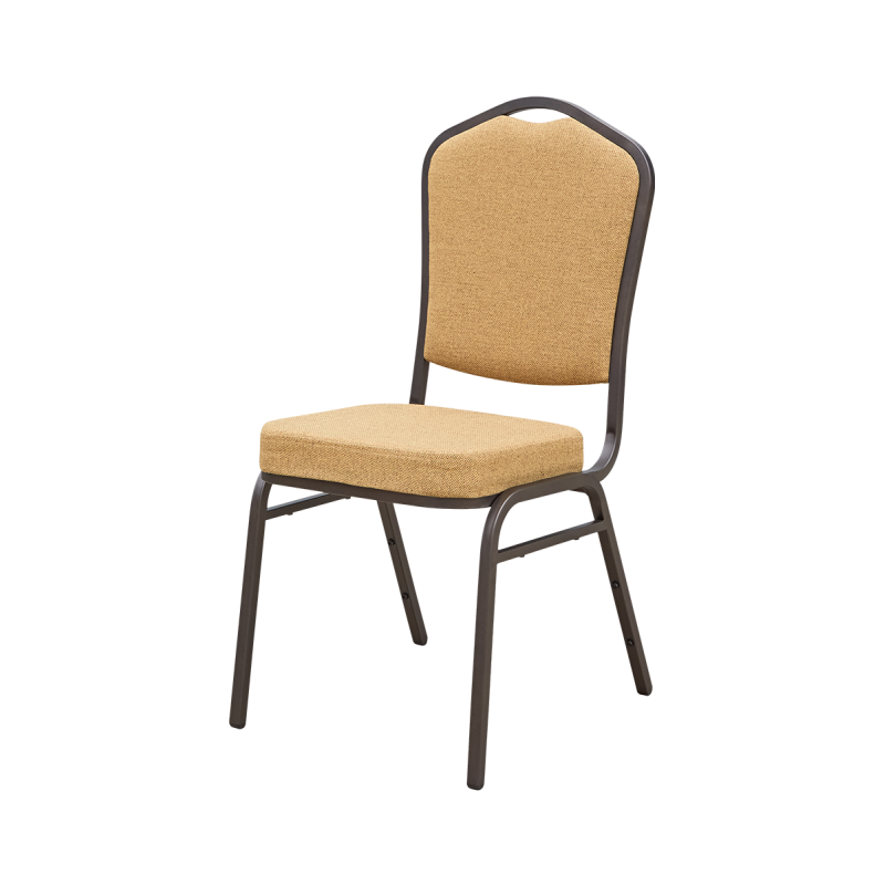 Scaun de banchet Alicante Modern AM550 cu tapițerie în culoarea mierii, vedere frontală