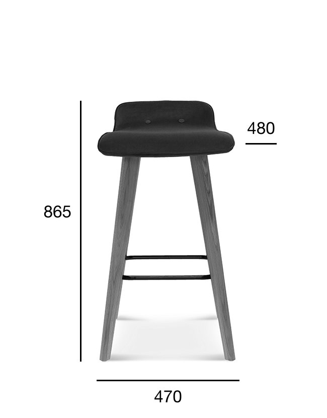 Scaun de bar Fameg Cleo BST-1603 tapițat complet