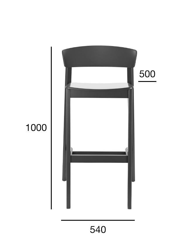 Scaun de bar Fameg Nord BST-2320 - cadru drept, spătar lat