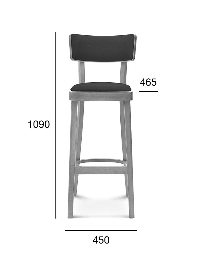 Scaun de bar Fameg Solid BST-9449/1 - spătar pătrat