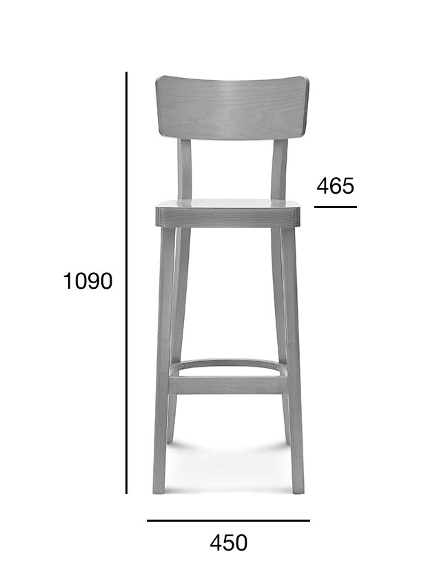 Scaun de bar Fameg Solid BST-9449 - spătar curbat larg