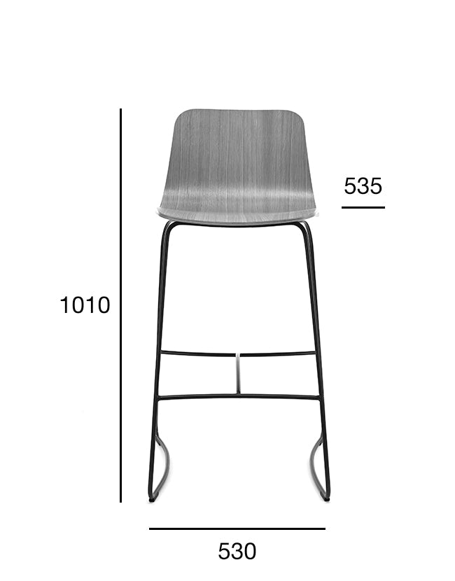 Scaun de bar Fameg Hips BSTM-1802 - cadru tip sanie