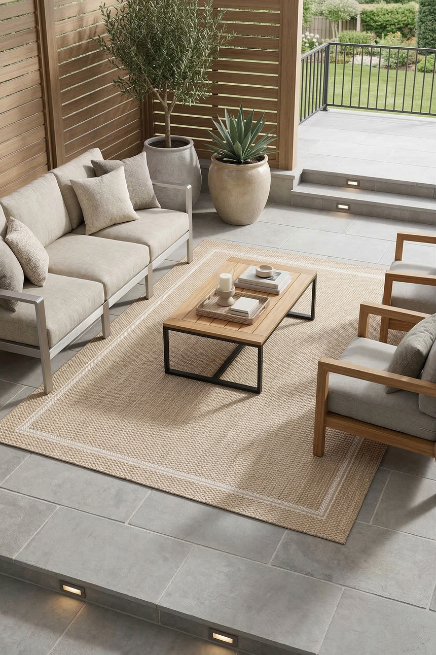 Covor de exterior Grano Frame Amber