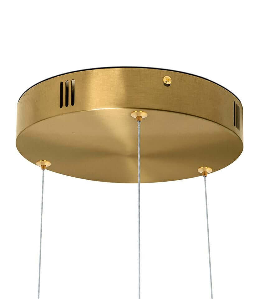 lampă cu pandantiv Inel 80 + 80 + 100 aur pe un cap de linieMobCenter