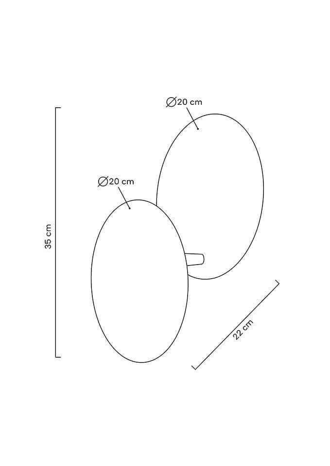 lampă de perete Eclise aur / albMobCenter