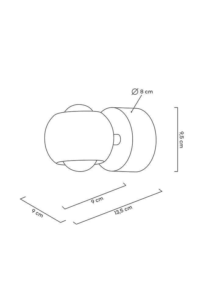lampă de perete Eos negru cromMobCenter