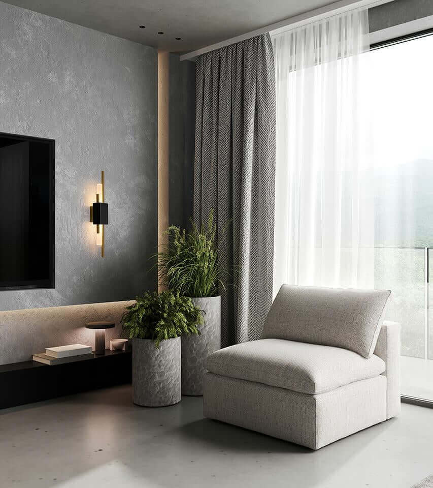 lampă de perete Evans negru / auriuMobCenter