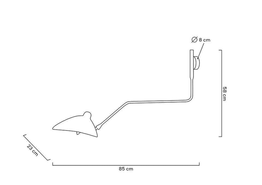 lampă de perete Raven - aluminiu, oțel carbonMobCenter