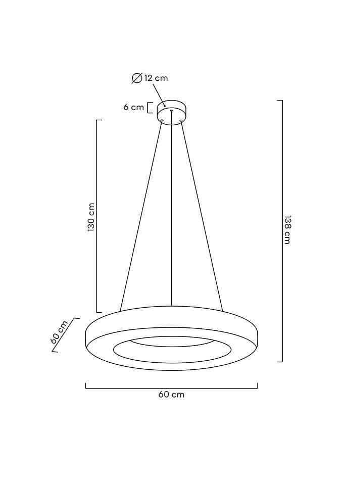 lampă suspendată Allisia 60 aurMobCenter