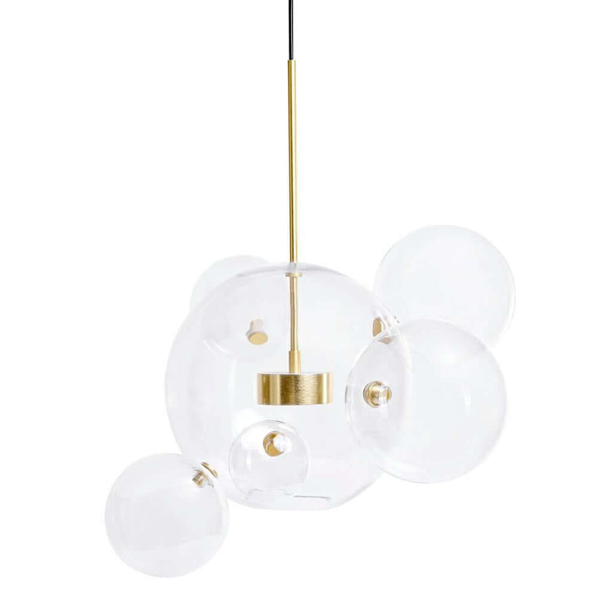 lampă suspendată Capri 6 gold - 60 Led, aluminiu, sticlăMobCenter