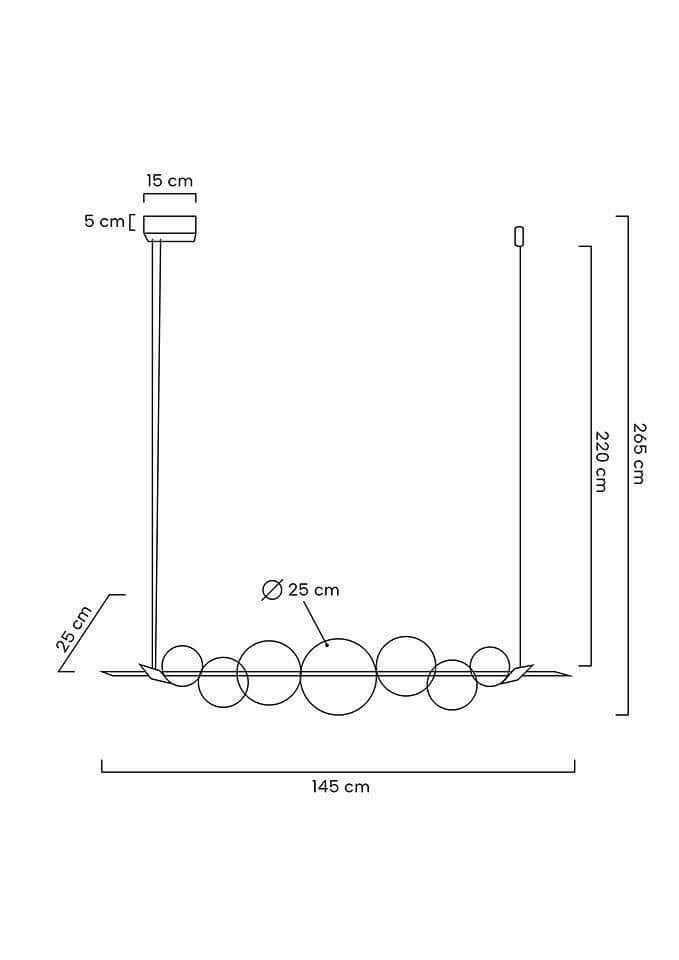 lampă suspendată Echo 140 aurMobCenter
