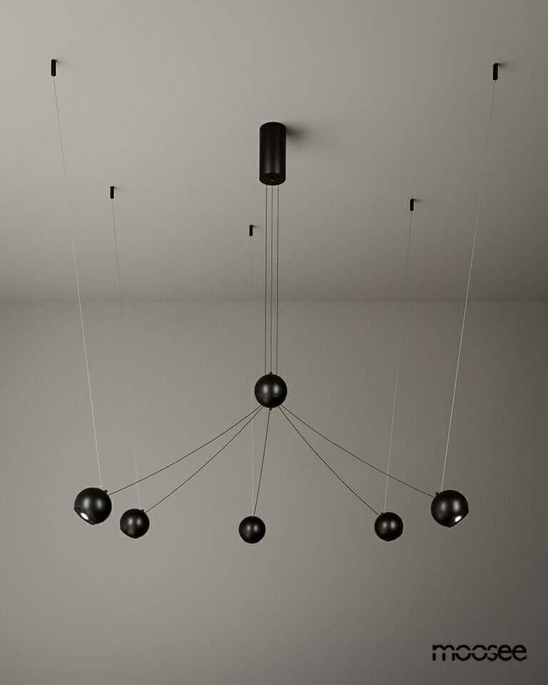 lampă suspendată Octo 5 negruMobCenter