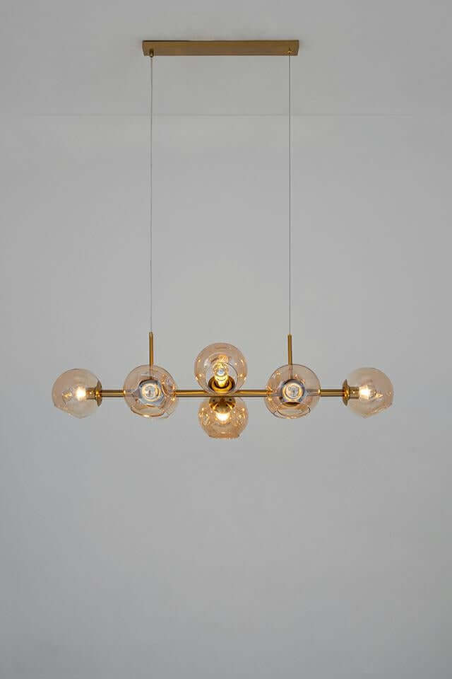 lampă suspendată Romeo Gold aur / chihlimbarMobCenter