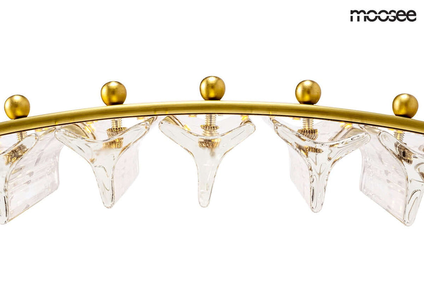 lampă suspendată Saturnus 47 aur - Led, cristal, oțel periatMobCenter