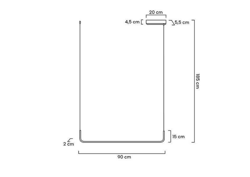 lampă suspendată Shape 90 negruMobCenter