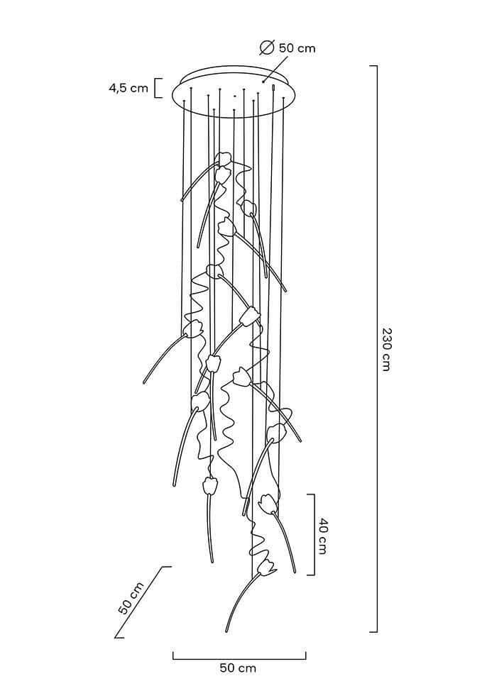 lampă suspendată Tulippe 14 Disc aurMobCenter