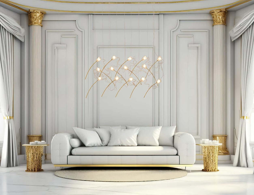 lampă suspendată Tulippe 14 Line aurMobCenter